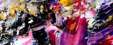 Renk dokusu. Tuvale elle çizilmiş yağlı boya resim. Soyut sanat geçmişi. Modern, çağdaş sanat. Renkli tuval. Duvar dekoru arkaplanı