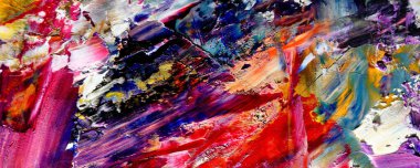 Renk dokusu. Tuvale elle çizilmiş yağlı boya resim. Soyut sanat geçmişi. Modern, çağdaş sanat. Renkli tuval. Duvar dekoru arkaplanı