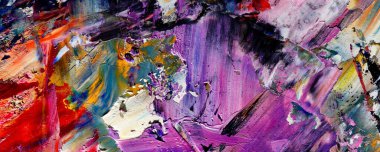 Renk dokusu. Tuvale elle çizilmiş yağlı boya resim. Soyut sanat geçmişi. Modern, çağdaş sanat. Renkli tuval. Duvar dekoru arkaplanı