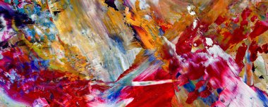 Renk dokusu. Tuvale elle çizilmiş yağlı boya resim. Soyut sanat geçmişi. Modern, çağdaş sanat. Renkli tuval. Duvar dekoru arkaplanı