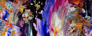 Renk dokusu. Tuvale elle çizilmiş yağlı boya resim. Soyut sanat geçmişi. Modern, çağdaş sanat. Renkli tuval. Duvar dekoru arkaplanı