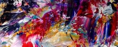 Renk dokusu. Tuvale elle çizilmiş yağlı boya resim. Soyut sanat geçmişi. Modern, çağdaş sanat. Renkli tuval. Duvar dekoru arkaplanı