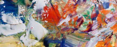 Renk dokusu. Tuvale elle çizilmiş yağlı boya resim. Soyut sanat geçmişi. Modern, çağdaş sanat. Renkli tuval. Duvar dekoru arkaplanı