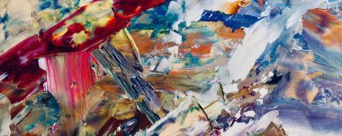 Renk dokusu. Tuvale elle çizilmiş yağlı boya resim. Soyut sanat geçmişi. Modern, çağdaş sanat. Renkli tuval. Duvar dekoru arkaplanı