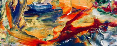 Renk dokusu. Tuvale elle çizilmiş yağlı boya resim. Soyut sanat geçmişi. Modern, çağdaş sanat. Renkli tuval. Duvar dekoru arkaplanı