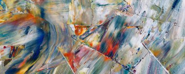 Renk dokusu. Tuvale elle çizilmiş yağlı boya resim. Soyut sanat geçmişi. Modern, çağdaş sanat. Renkli tuval. Duvar dekoru arkaplanı