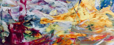 Renk dokusu. Tuvale elle çizilmiş yağlı boya resim. Soyut sanat geçmişi. Modern, çağdaş sanat. Renkli tuval. Duvar dekoru arkaplanı