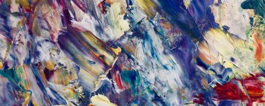 Renk dokusu. Tuvale elle çizilmiş yağlı boya resim. Soyut sanat geçmişi. Modern, çağdaş sanat. Renkli tuval. Duvar dekoru arkaplanı