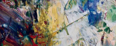 Renk dokusu. Tuvale elle çizilmiş yağlı boya resim. Soyut sanat geçmişi. Modern, çağdaş sanat. Renkli tuval. Duvar dekoru arkaplanı