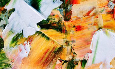 Renk dokusu. Tuvale elle çizilmiş yağlı boya resim. Soyut sanat geçmişi. Modern, çağdaş sanat. Renkli tuval. Duvar dekoru arkaplanı