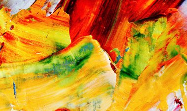 Renk dokusu. Tuvale elle çizilmiş yağlı boya resim. Soyut sanat geçmişi. Modern, çağdaş sanat. Renkli tuval. Duvar dekoru arkaplanı