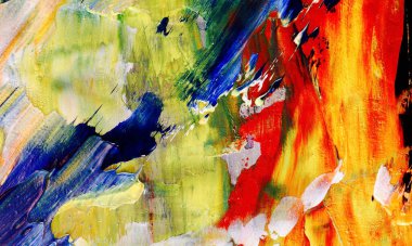 Renk dokusu. Tuvale elle çizilmiş yağlı boya resim. Soyut sanat geçmişi. Modern, çağdaş sanat. Renkli tuval. Duvar dekoru arkaplanı