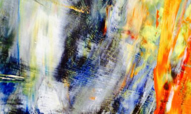 Renk dokusu. Tuvale elle çizilmiş yağlı boya resim. Soyut sanat geçmişi. Modern, çağdaş sanat. Renkli tuval. Duvar dekoru arkaplanı