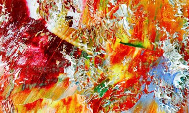 Renk dokusu. Tuvale elle çizilmiş yağlı boya resim. Soyut sanat geçmişi. Modern, çağdaş sanat. Renkli tuval. Duvar dekoru arkaplanı