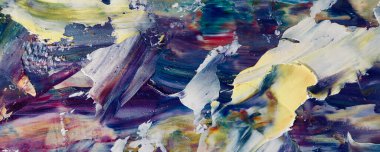 Renk dokusu. Tuvale elle çizilmiş yağlı boya resim. Soyut sanat geçmişi. Modern, çağdaş sanat. Renkli tuval. Duvar dekoru arkaplanı