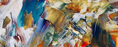 Renk dokusu. Tuvale elle çizilmiş yağlı boya resim. Soyut sanat geçmişi. Modern, çağdaş sanat. Renkli tuval. Duvar dekoru arkaplanı