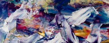 Renk dokusu. Tuvale elle çizilmiş yağlı boya resim. Soyut sanat geçmişi. Modern, çağdaş sanat. Renkli tuval. Duvar dekoru arkaplanı