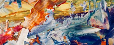 Renk dokusu. Tuvale elle çizilmiş yağlı boya resim. Soyut sanat geçmişi. Modern, çağdaş sanat. Renkli tuval. Duvar dekoru arkaplanı