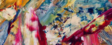 Renk dokusu. Tuvale elle çizilmiş yağlı boya resim. Soyut sanat geçmişi. Modern, çağdaş sanat. Renkli tuval. Duvar dekoru arkaplanı