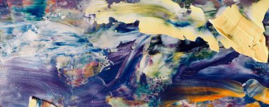 Renk dokusu. Tuvale elle çizilmiş yağlı boya resim. Soyut sanat geçmişi. Modern, çağdaş sanat. Renkli tuval. Duvar dekoru arkaplanı