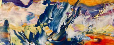 Renk dokusu. Tuvale elle çizilmiş yağlı boya resim. Soyut sanat geçmişi. Modern, çağdaş sanat. Renkli tuval. Duvar dekoru arkaplanı