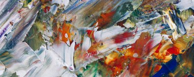 Renk dokusu. Tuvale elle çizilmiş yağlı boya resim. Soyut sanat geçmişi. Modern, çağdaş sanat. Renkli tuval. Duvar dekoru arkaplanı