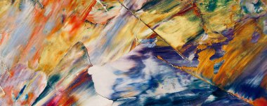 Renk dokusu. Tuvale elle çizilmiş yağlı boya resim. Soyut sanat geçmişi. Modern, çağdaş sanat. Renkli tuval. Duvar dekoru arkaplanı