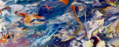 Renk dokusu. Tuvale elle çizilmiş yağlı boya resim. Soyut sanat geçmişi. Modern, çağdaş sanat. Renkli tuval. Duvar dekoru arkaplanı