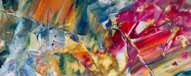 Renk dokusu. Tuvale elle çizilmiş yağlı boya resim. Soyut sanat geçmişi. Modern, çağdaş sanat. Renkli tuval. Duvar dekoru arkaplanı