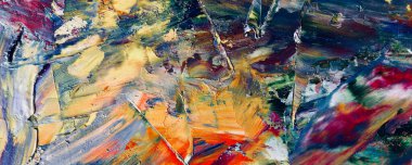 Renk dokusu. Tuvale elle çizilmiş yağlı boya resim. Soyut sanat geçmişi. Modern, çağdaş sanat. Renkli tuval. Duvar dekoru arkaplanı