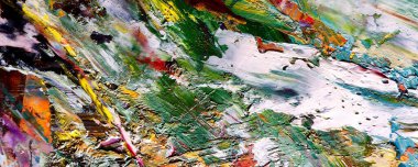 Renk dokusu. Tuvale elle çizilmiş yağlı boya resim. Soyut sanat geçmişi. Modern, çağdaş sanat. Renkli tuval. Duvar dekoru arkaplanı