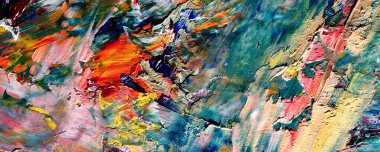 Renk dokusu. Tuvale elle çizilmiş yağlı boya resim. Soyut sanat geçmişi. Modern, çağdaş sanat. Renkli tuval. Duvar dekoru arkaplanı