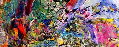 Renk dokusu. Tuvale elle çizilmiş yağlı boya resim. Soyut sanat geçmişi. Modern, çağdaş sanat. Renkli tuval. Duvar dekoru arkaplanı