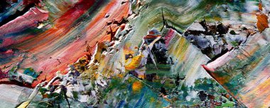 Renk dokusu. Tuvale elle çizilmiş yağlı boya resim. Soyut sanat geçmişi. Modern, çağdaş sanat. Renkli tuval. Duvar dekoru arkaplanı