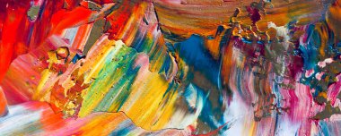 El çizimi. Soyut sanat arkaplanı. Renk dokusu. Modern, çağdaş sanat. Renkli tuval. Duvar dekoru arkaplanı