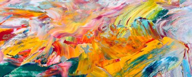 El çizimi. Soyut sanat arkaplanı. Renk dokusu. Modern, çağdaş sanat. Renkli tuval. Duvar dekoru arkaplanı