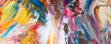 El çizimi. Soyut sanat arkaplanı. Renk dokusu. Modern, çağdaş sanat. Renkli tuval. Duvar dekoru arkaplanı