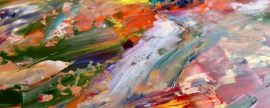 Renk dokusu. Tuvale elle çizilmiş yağlı boya resim. Soyut sanat geçmişi. Modern, çağdaş sanat. Renkli tuval. Duvar dekoru arkaplanı