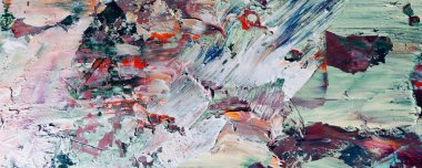 Renk dokusu. Tuvale elle çizilmiş yağlı boya resim. Soyut sanat geçmişi. Modern, çağdaş sanat. Renkli tuval. Duvar dekoru arkaplanı