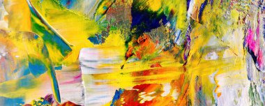 Renk dokusu. Tuvale elle çizilmiş yağlı boya resim. Soyut sanat geçmişi. Modern, çağdaş sanat. Renkli tuval. Duvar dekoru arkaplanı