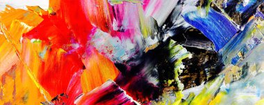 El çizimi. Soyut sanat arkaplanı. Renk dokusu. Modern, çağdaş sanat. Renkli tuval. Duvar dekoru arkaplanı