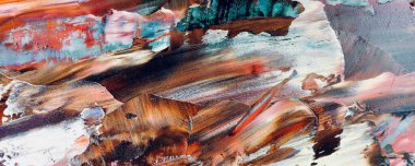 Renk dokusu. Tuvale elle çizilmiş yağlı boya resim. Soyut sanat geçmişi. Modern, çağdaş sanat. Renkli tuval. Duvar dekoru arkaplanı