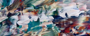 Renk dokusu. Tuvale elle çizilmiş yağlı boya resim. Soyut sanat geçmişi. Modern, çağdaş sanat. Renkli tuval. Duvar dekoru arkaplanı