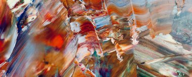 Renk dokusu. Tuvale elle çizilmiş yağlı boya resim. Soyut sanat geçmişi. Modern, çağdaş sanat. Renkli tuval. Duvar dekoru arkaplanı