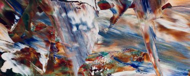 Renk dokusu. Tuvale elle çizilmiş yağlı boya resim. Soyut sanat geçmişi. Modern, çağdaş sanat. Renkli tuval. Duvar dekoru arkaplanı