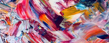 Renk dokusu. Tuvale elle çizilmiş yağlı boya resim. Soyut sanat geçmişi. Modern, çağdaş sanat. Renkli tuval. Duvar dekoru arkaplanı