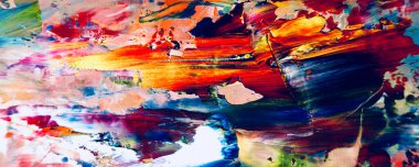 El çizimi. Soyut sanat arkaplanı. Renk dokusu. Modern, çağdaş sanat. Renkli tuval. Duvar dekoru arkaplanı