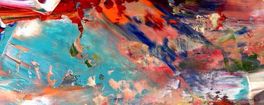 El çizimi. Soyut sanat arkaplanı. Renk dokusu. Modern, çağdaş sanat. Renkli tuval. Duvar dekoru arkaplanı