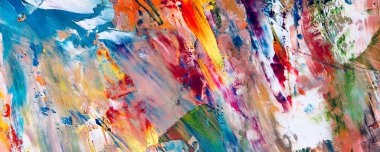 El çizimi. Soyut sanat arkaplanı. Renk dokusu. Modern, çağdaş sanat. Renkli tuval. Duvar dekoru arkaplanı