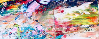 El çizimi. Soyut sanat arkaplanı. Renk dokusu. Modern, çağdaş sanat. Renkli tuval. Duvar dekoru arkaplanı